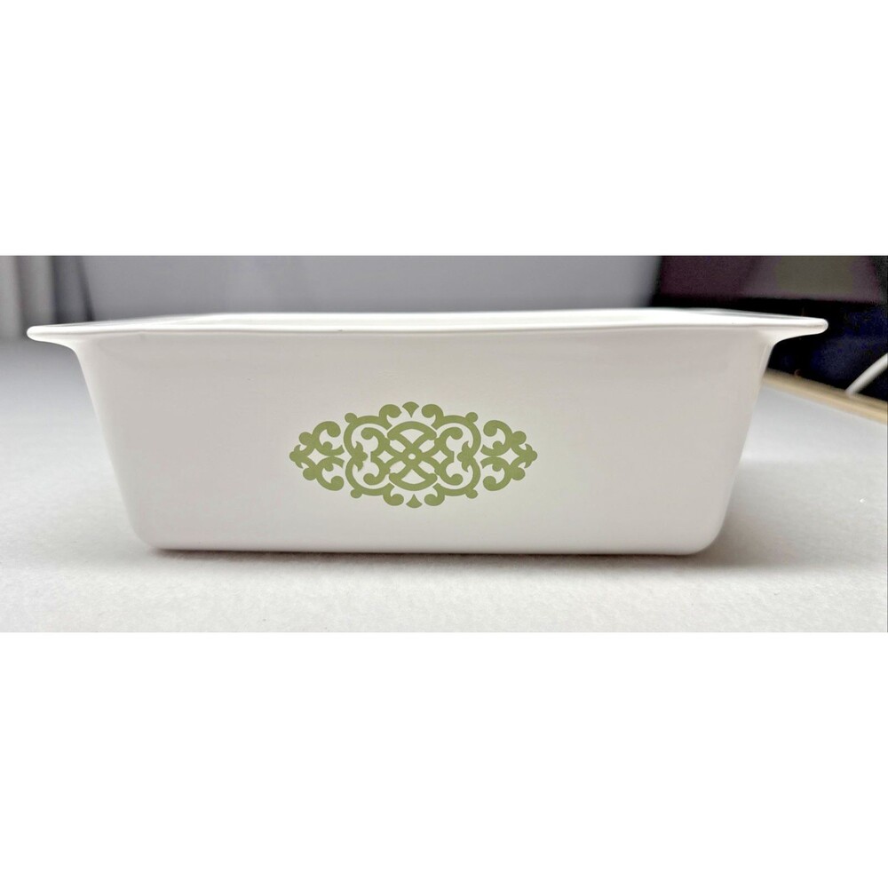 Corning Ware Green Medallion P-315-B Loaf Pan Vintage USA